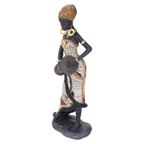 Afrikanische Trommelstatue, handgefertigt, lebensecht 1