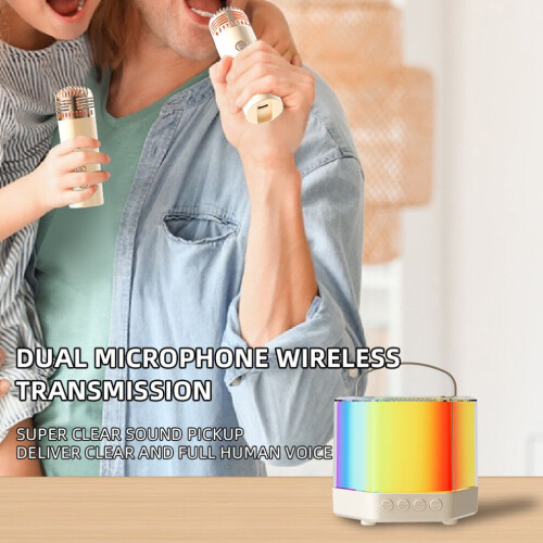 Karaoke Machine Mini Wireless Microphone and