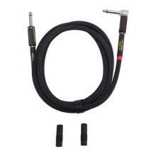 Cable de guitarra de 6,6 pies y 1/4 de pulgada con doble blindaje derecho