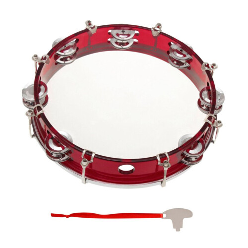 Tambourin portatif de 10 pouces à double rangée
