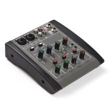 Audiomixer, 4-kanaals mengpaneel, 48V fantoomvoeding