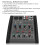 Audio Mixer 4-Channel Mixing Console 48V Phantom 5