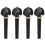 4Pcs Violin Tuning Peg HandCarved Flower Ebony 1