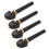 4Pcs Violin Tuning Peg HandCarved Flower Ebony 2
