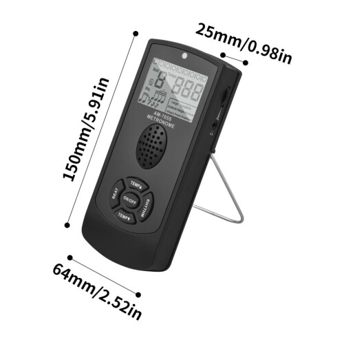 AROMA Electronic Digital Metronome with 2.2-inch 2