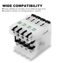 Refillable Ink Cartridge Set for DCPJ562DW/MFCJ480DW/680DW, 4 Colors