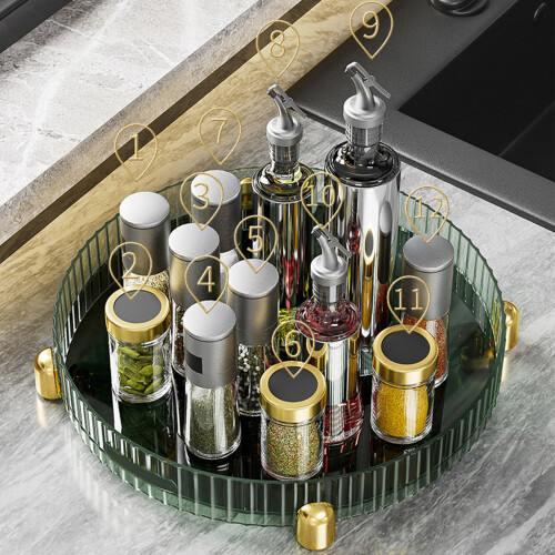 Απλός Countertop ματαιοδοξίας σχεδίου σαφής πλαστικός διοργανωτής Makeup Organizer360Degree 1