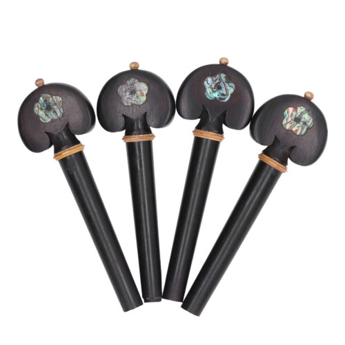 4PCS Fine Tune Peg Black Ebony Pre Punched