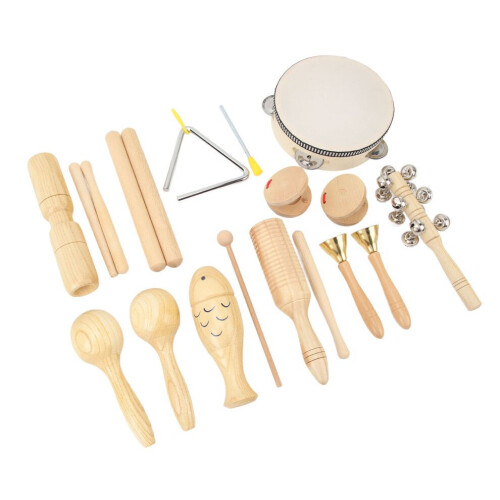 Ensemble de 10 instruments de percussion en bois 1