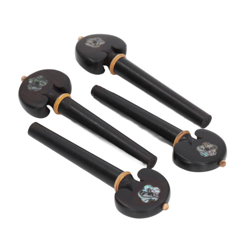 4PCS Fine Tune Peg Black Ebony Pre Punched 2