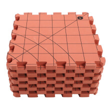 9 Pcs Knitting Blocking Mat Brick Red Interlocking