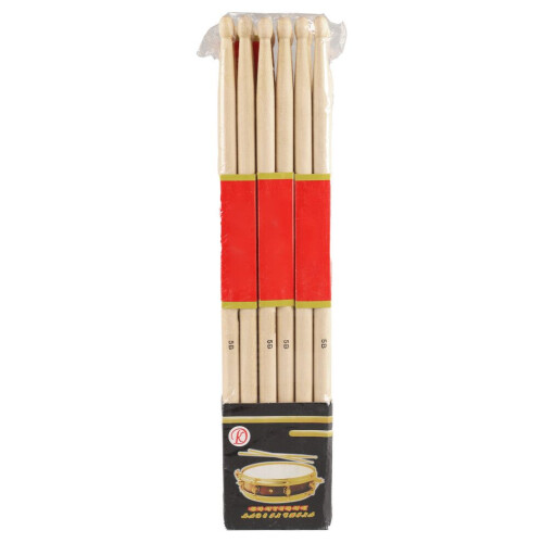12 pares de baquetas de arce 7A de madera para