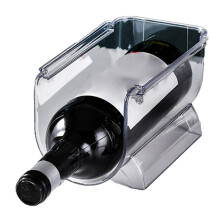 Beverage Chilling Rack for Wine and Soda, Stackable Transparent Plastic Bottle Organizer with Non-Slip Base, Multi-Use Storage for Whiskey Rocks and R