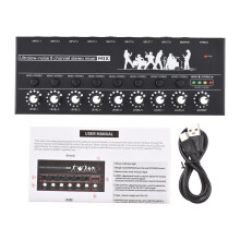 8-Kanal-Audiomixer mit Mono/Stereo-Umschaltung