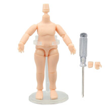 Puppenkörper, 4,1 Zoll hoch, flexible Gelenke, halb