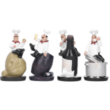 Modellkoch-Statuen-Figurenset Küchendekoration mit