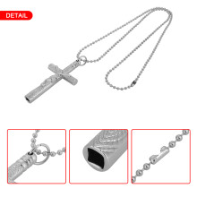 Durable 6mm Metal Drum Key Necklace for Tuning, Silver, 70cm Chain