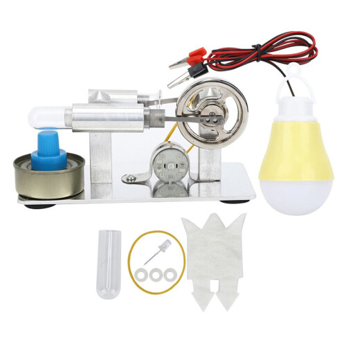 Miniatuur stoommachine model fysiek experimenteel