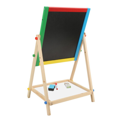 Kinderschildersezel, multifunctioneel, van hout, twee stuks 1