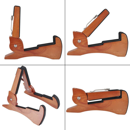 Universal Foldable Guitar Stand Holder Mahogany 1