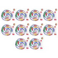 10Pcs Lollipop Shape Drum 8in Kids Tambourine Set