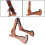 Universal Foldable Guitar Stand Holder Mahogany 3
