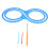 Knitting Loom 8 Shape Plastic Blue Loom Kit with 3