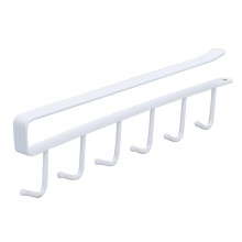 Creatieve decoratie voor je huis, keuken- en kastorganizer, witte bekerhouder voor onder de kast voor een elegante en functionele uitstraling.