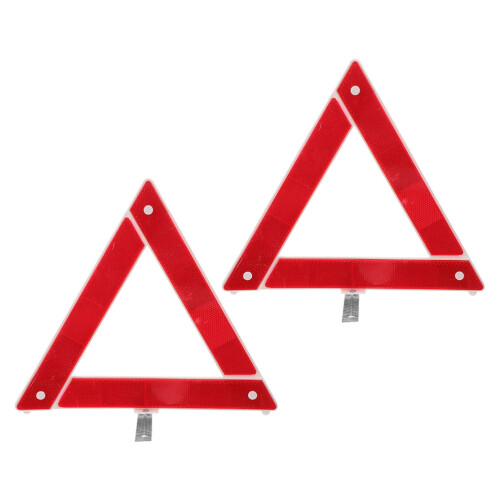 2 Pezzi Triangolo Sicurezza Riflettente Pieghevole Rosso Veicoli
