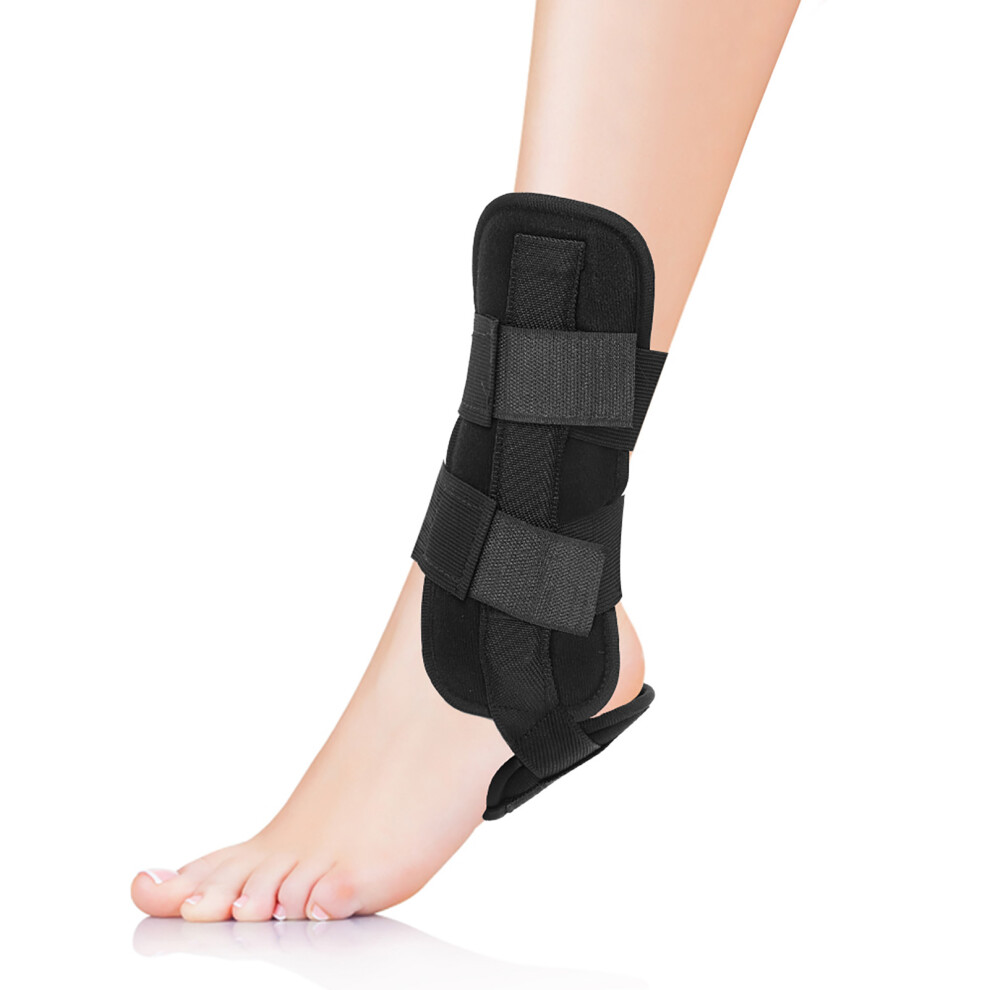 Black Breathable Ankle Brace Support Splint For Sprain Arthritis M