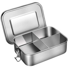 Boîte à bento étanche en acier inoxydable, conception écologique et résistante aux fissures, récipient durable et peu encombrant pour des repas