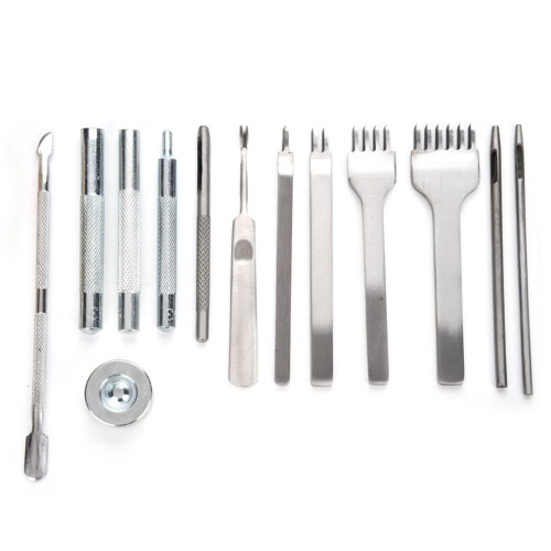 42pcs Leather Craft Tool Kit for Stitching Grooving Sewing & More