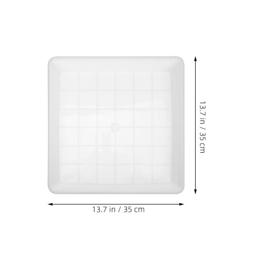2Pcs Quadrados Para Plantas 13,76 Polegadas Com Drenagem 1