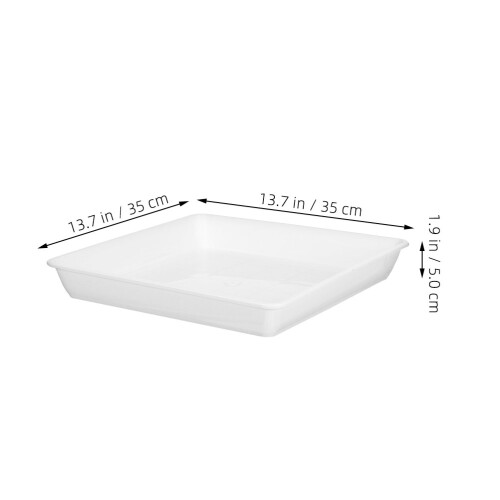 2Pcs Quadrados Para Plantas 13,76 Polegadas Com Drenagem 2