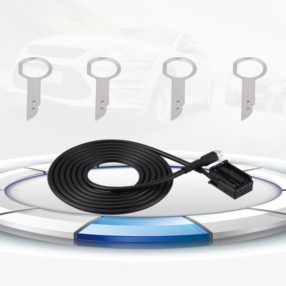 6000 Cds Mp3 Audio Aux Cable For Ford Focus Mondeo, 145Cm Black 4151362858566