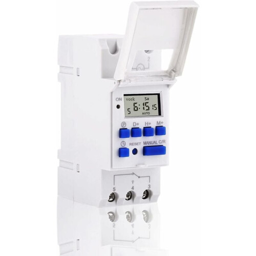 Minuterie numérique programmable, conception de qualité industrielle pour préchauffage et éclairage d'aquarium, minuterie précise et