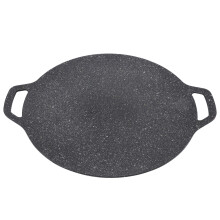 Tigaie coreeană pentru grătar, compatibilă cu inducția, cu material natural, tigaie circulară antiaderentă reutilizabilă, cu tehnologie