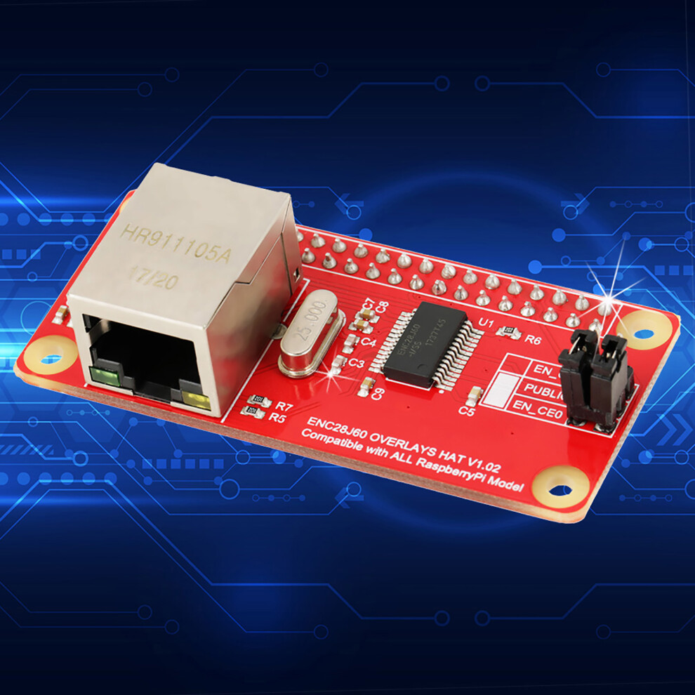 Enc28j60 Ethernet Lan Network Adapter Module For Raspberry Pi Zero Compact 8421362861214
