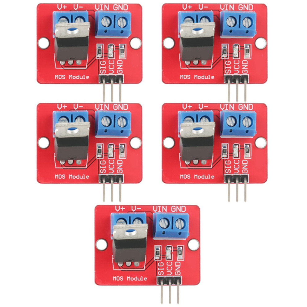 5 Pack Pwm Mosfet Driver Boards 3.3V/5V Inputs Output 0-24V For Electronics Diy 7901362861564