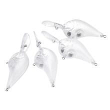 10Pcs Unpainted Transparent Crankbait Lures 9.5x3.5cm Tackle