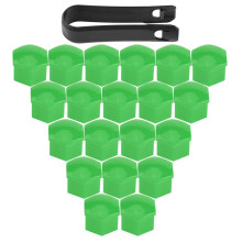 20 Stück Radnabenabdeckungen 17 mm Grüne Reifen-Schutzkappen Universal