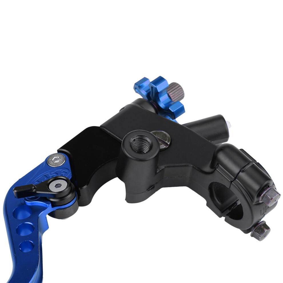 7/8" Motorcycle Brake Clutch Master Cylinder Reservoir Levers Adjustable Blue 3111362864135