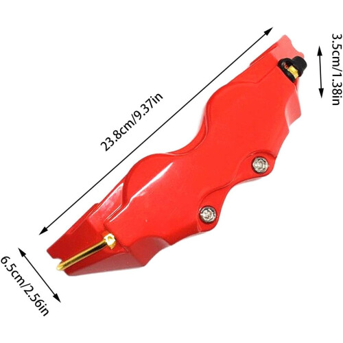 Universal Wheel Hub Covers  MultiUse 3D Brake Protector Set, Red, Car E Compatible 2
