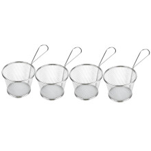 Espressomaschine, Milchkännchen aus Edelstahl, Milchaufschäumer, Pommes-Frites-Korb, robuste Frittiersiebe, Servierkorb mit ergonomischem Griff