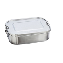 Recipient metalic pentru prânz, cutie Bento cu clemă de blocare și inel de etanșare din silicon detașabil, depozitare izolată a alimentelor