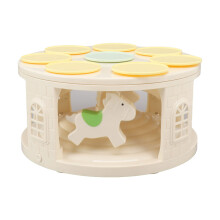 Høyfyrt porselens tekanne dobbeltlags cupcake-display sushimaskin med musikk bryllup bursdag festutstyr automatisk roterende dessertmaskin