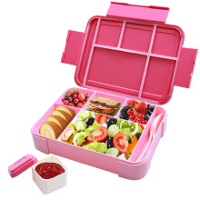 Bento-Box aus natürlichen Weizenfasern, auslaufsicher und robust, ideal für Erwachsene und Kinder, mikrowellen- und spülmaschinengeeignet,