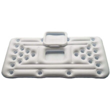 Schwimmendes Poolpartyspiel mit integrierter Kühlbox, aufblasbarer Poolspieltisch mit 28 Becherhaltern und integriertem Kühlfach, Premium-Qualität