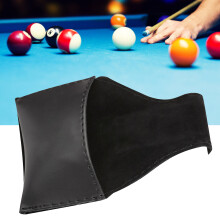 Tragbarer PU-Billardkreidehalter, Beutel, Schwarz, 12x10cm
