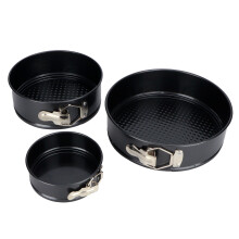 Effizientes Backform-Set, gleichmäßige Wärmeverteilung und Antihaftbeschichtung, 3-teilig (5, 7 und 9 Zoll), aus langlebigem und robustem